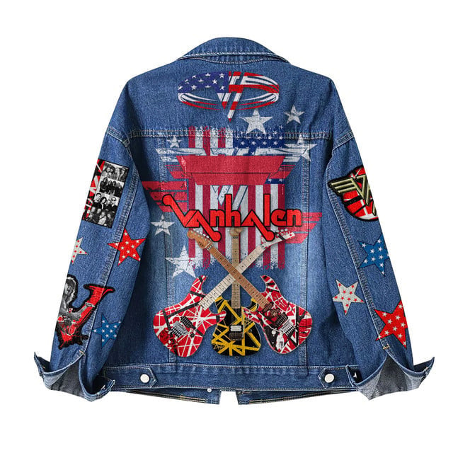 PREMIUM VAN HALEN UNISEX DENIM JACKET - MAKE THE PERFECT GIFT