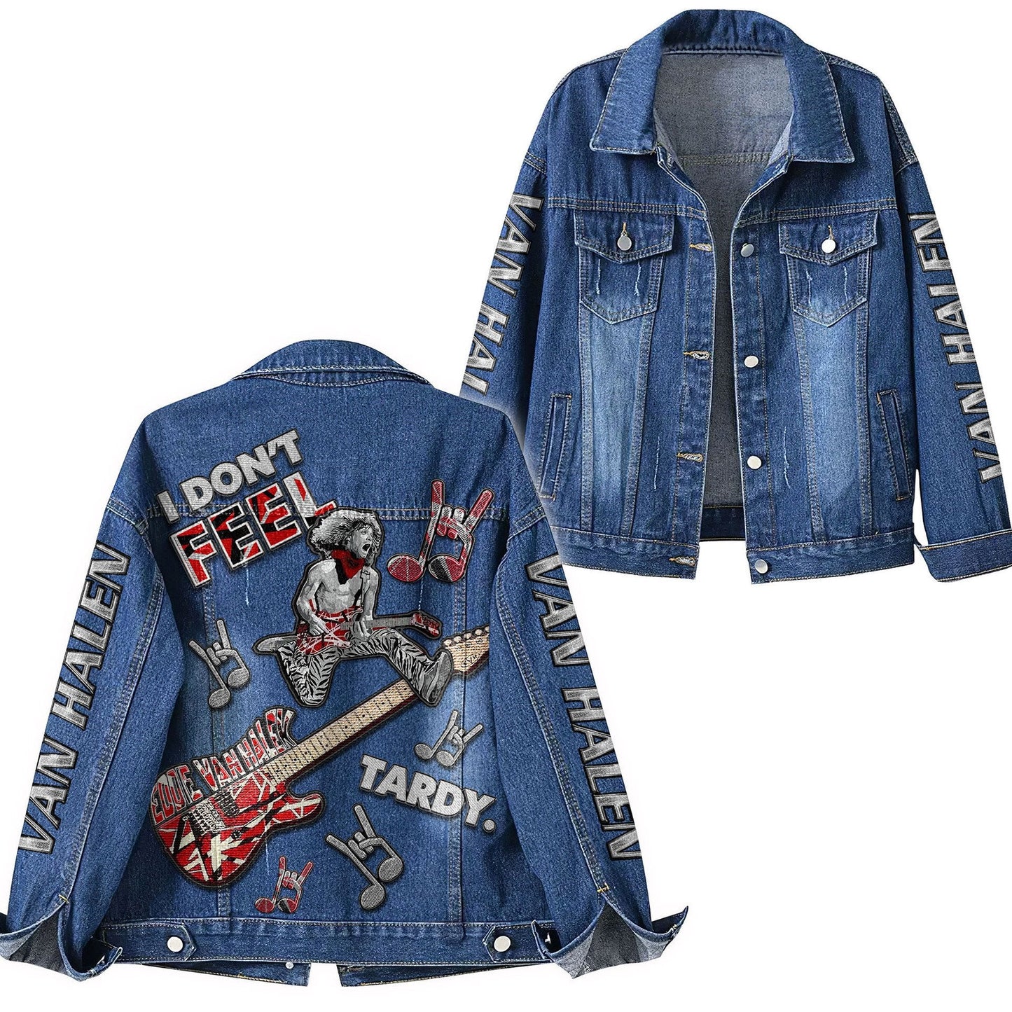 PREMIUM VAN HALEN UNISEX DENIM JACKET - MAKE THE PERFECT GIFT