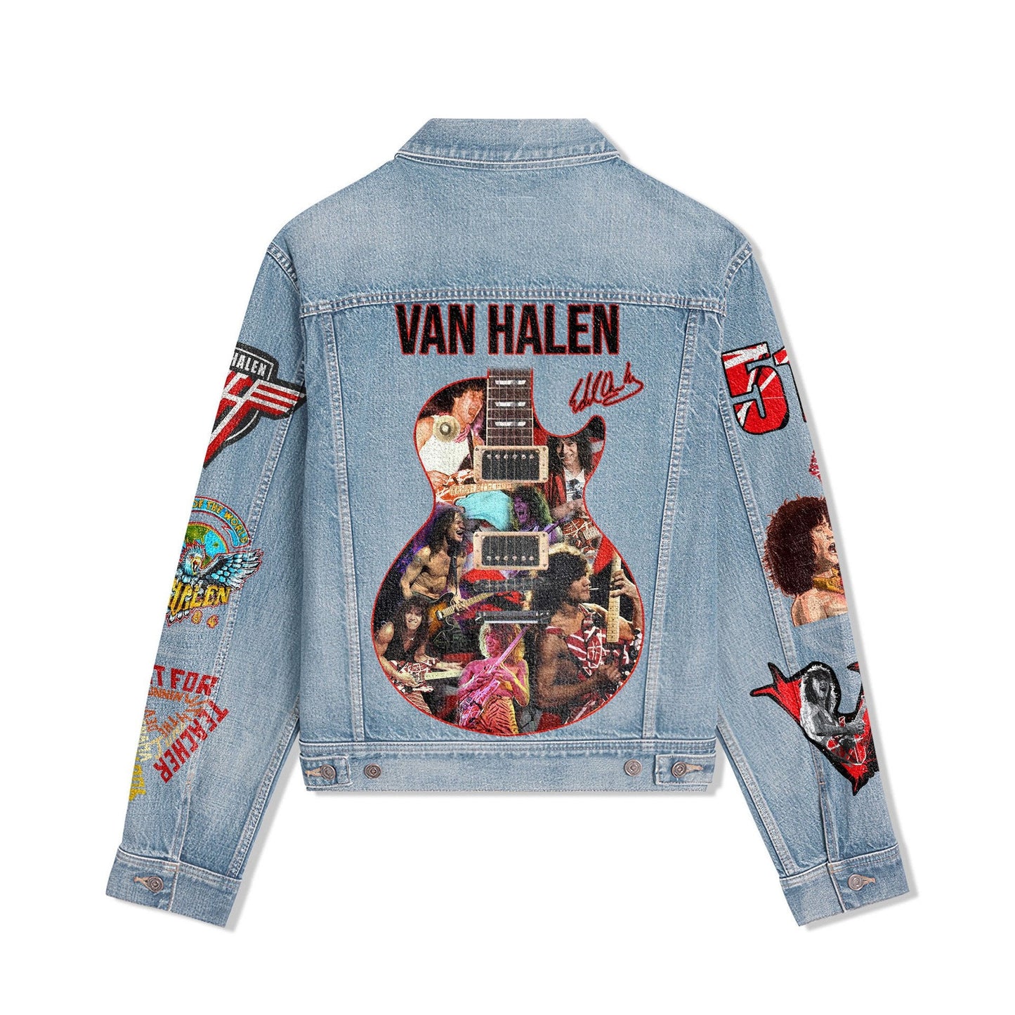 PREMIUM VAN HALEN UNISEX DENIM JACKET - MAKE THE PERFECT GIFT