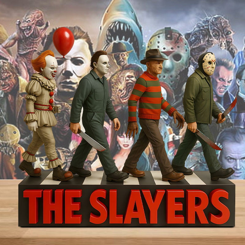 THE SLAYERS HORROR MOVIE CHARACTERS ACRYLIC BLOCK PLAQUE - GIFT FOR HORROR FANS