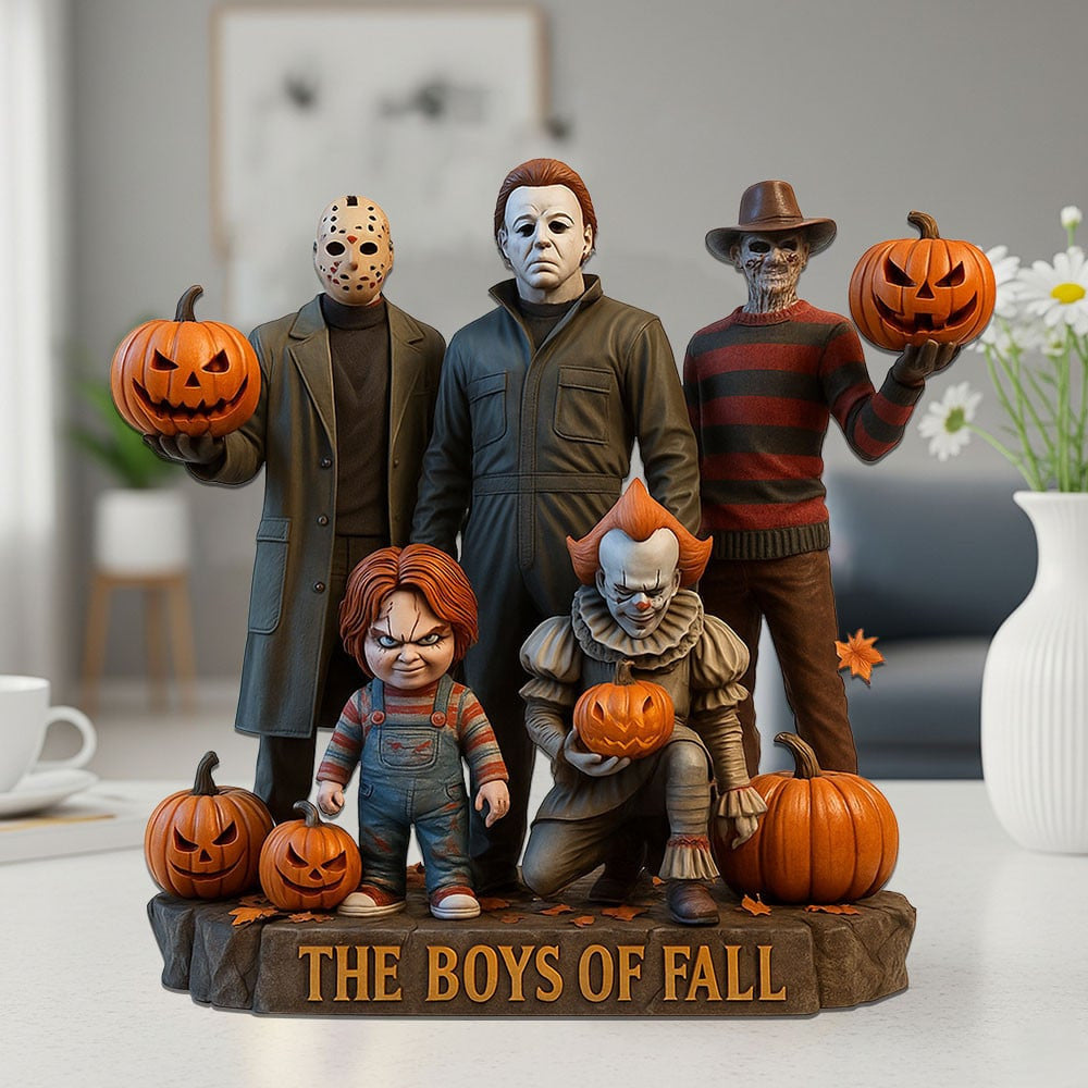 THE BOYS OF FALL HORROR CHARACTERS ACRYLIC BLOCK PLAQUE - PERSONALIZED GIFT FOR FANS