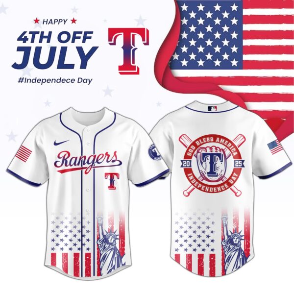 Texas Rangers Independence Day Baseball Jersey