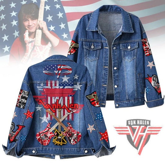 PREMIUM VAN HALEN UNISEX DENIM JACKET - MAKE THE PERFECT GIFT
