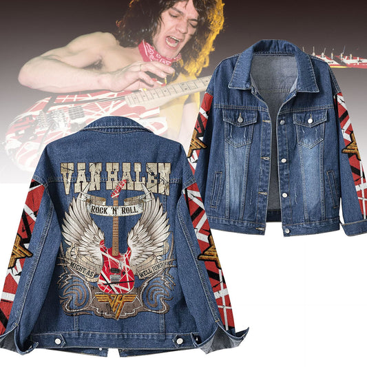 PREMIUM VAN HALEN UNISEX DENIM JACKET - MAKE THE PERFECT GIFT