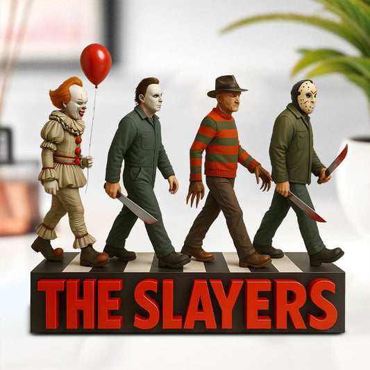 THE SLAYERS HORROR MOVIE CHARACTERS ACRYLIC BLOCK PLAQUE - GIFT FOR HORROR FANS
