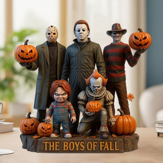 THE BOYS OF FALL HORROR CHARACTERS ACRYLIC BLOCK PLAQUE - PERSONALIZED GIFT FOR FANS