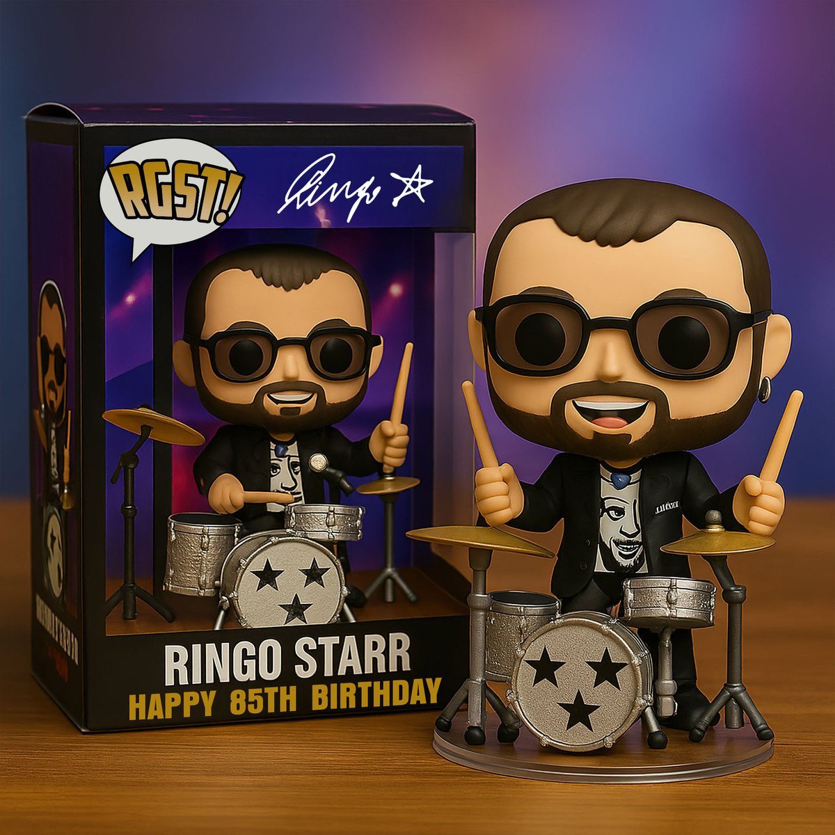 RINGO STARR - NEW PREMIUM THE BEATLES ACRYLIC BLOCK PLAQUE GIFT FOR FANS