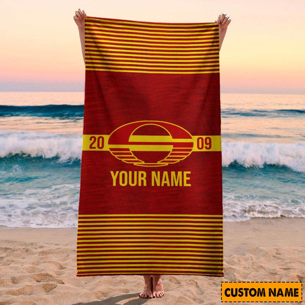 LIMITED EDITION - NEW 18 GCS PERSONALIZED BATH TOWEL GIFT FOR FANS
