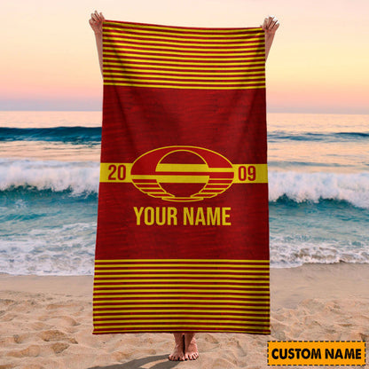 LIMITED EDITION - NEW 18 GCS PERSONALIZED BATH TOWEL GIFT FOR FANS
