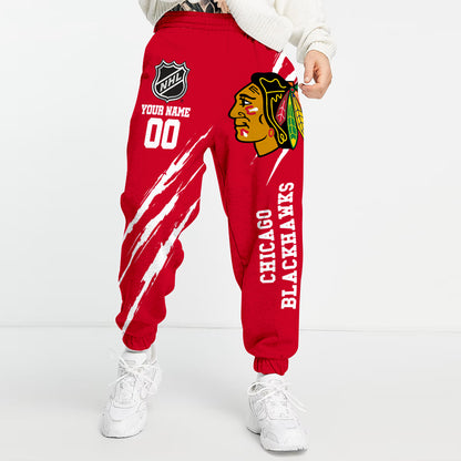 Unisex Adult NHL New Personalized Long Pants