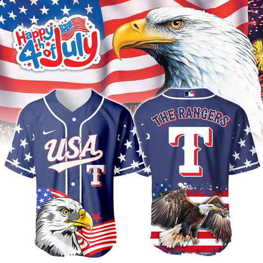 Texas Rangers Independence Day Baseball Jersey