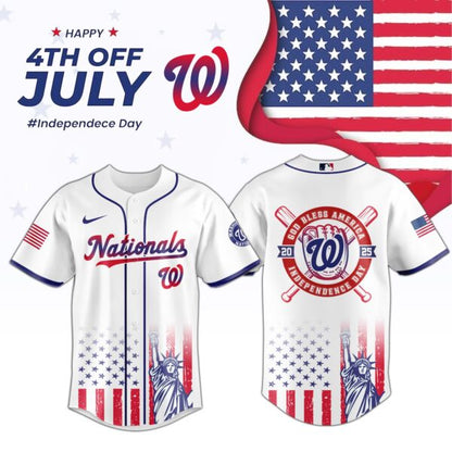 Washington Nationals Independence Day Baseball Jersey