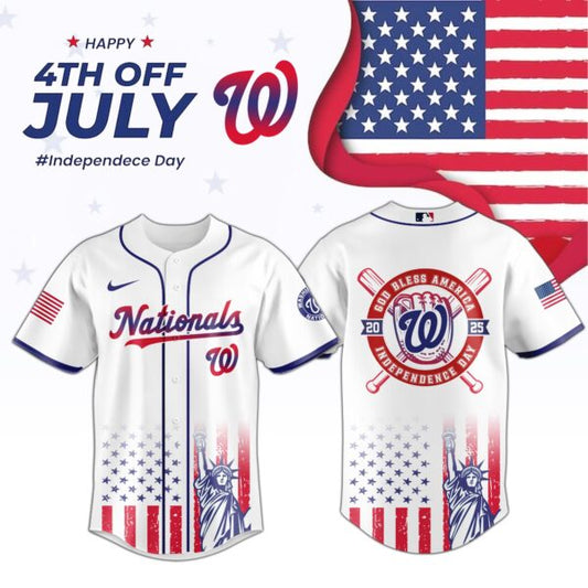 Washington Nationals Independence Day Baseball Jersey
