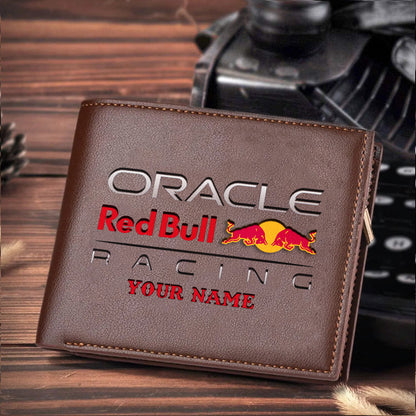 F1 Formula Brown And Black Leather Wallet
