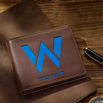 F1 Formula Brown And Black Leather Wallet